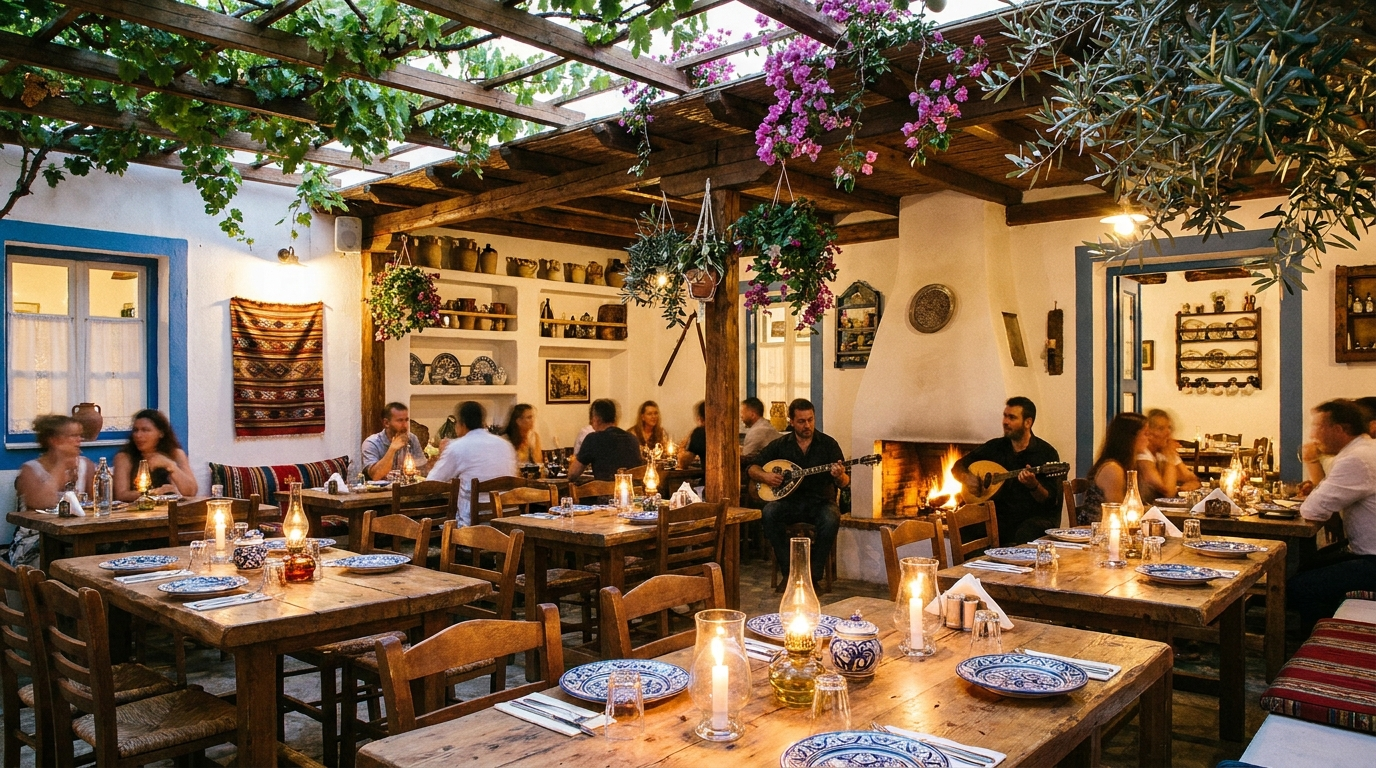 Gemütliches Ambiente im Grillrestaurant Athen